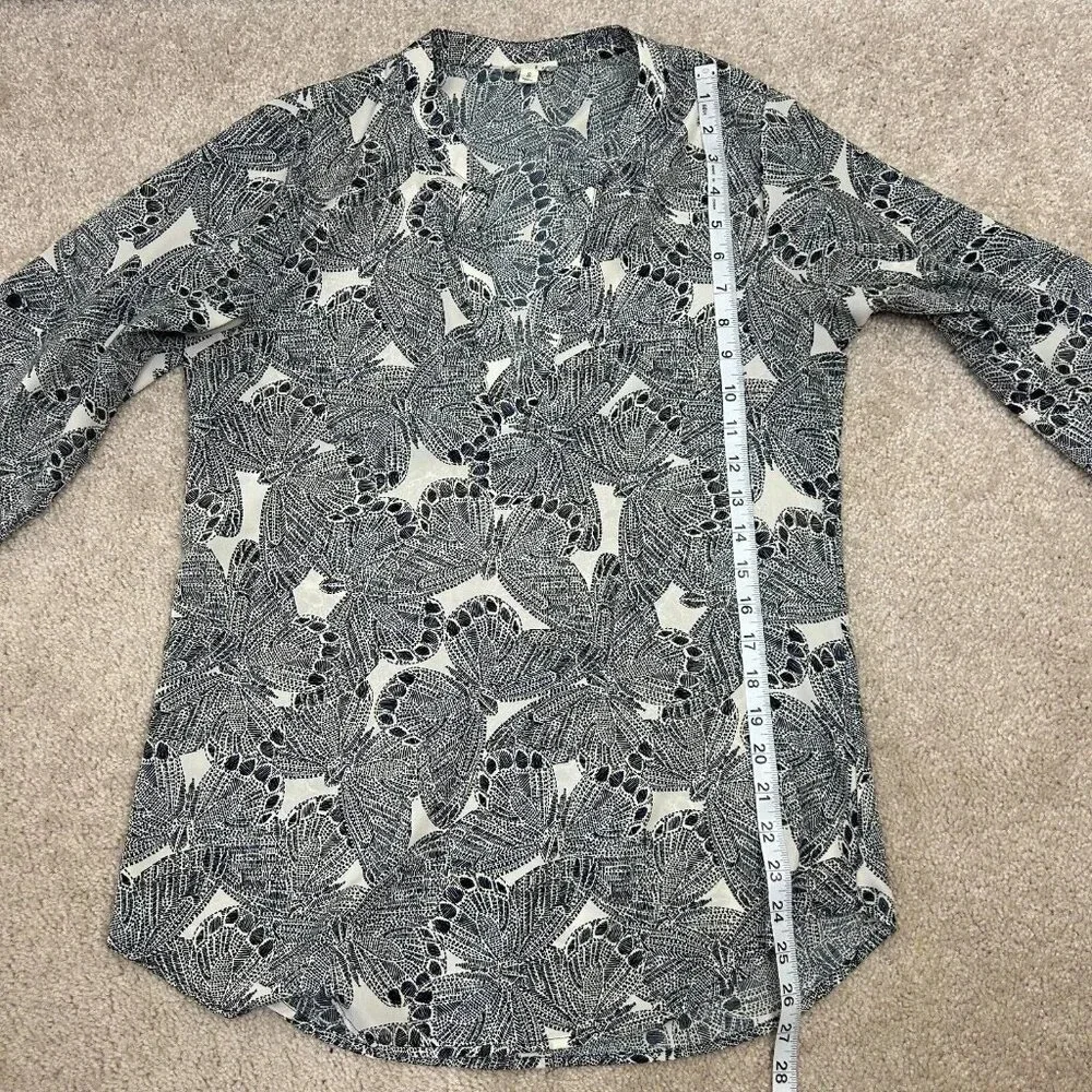 Maison Jules Tunic Womens Small Butterflies Blue Top Shirt Butterfly Core Ladies